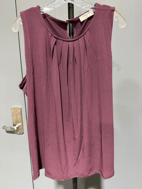 Zenana Plus Hi-Low Tank Top, Eggplant - IT-2310 XN