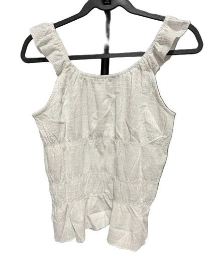 Heyson - Sleeveless Blouse with Ruffles - Off White - S, M, L