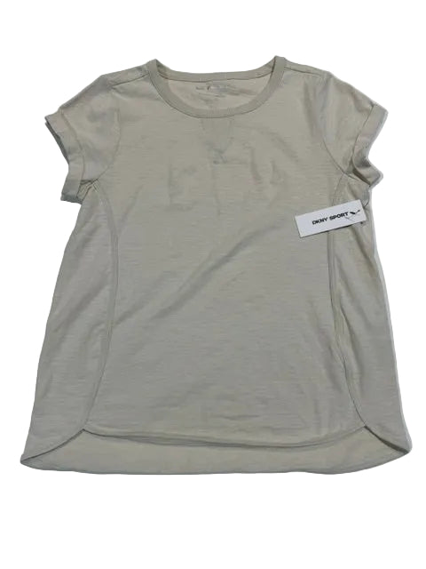 Dkny Sport Women's V-Inset Roll-Sleeve T-Shirt - Light City Khaki - S