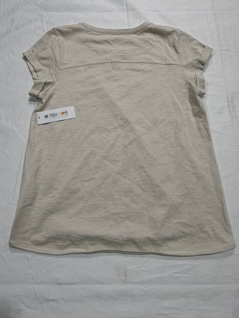 Dkny Sport Women's V-Inset Roll-Sleeve T-Shirt - Light City Khaki - XL