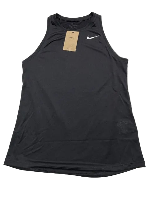 Nike Womens The Nike Tee Dri Fit Sleeveless Shirt - Black XS