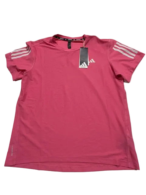 Adidas Women's Own the Run Short-Sleeve Running Tee - Pink Fusion M