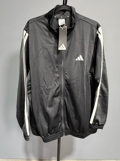 adidas Womens Multi Sprt Track Zip Up - 3 Stripe - Black/White 2XL