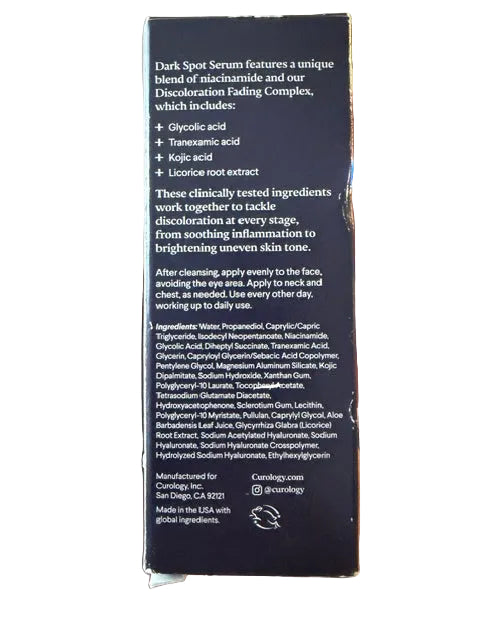 Curology Dark Spot Serum with Niacinamide, Glycolic Acid and Kojic Acid - 1fl oz