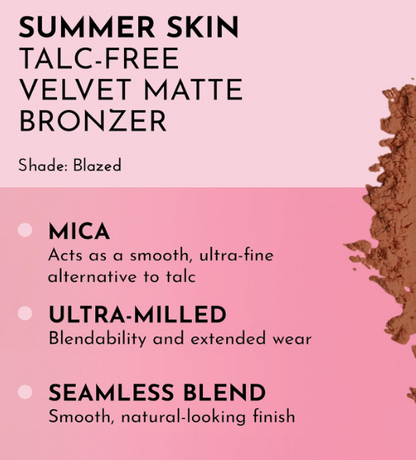 Lawless Beauty Summer Skin Talc-Free Velvet Matte Bronzer - Blazed - 0.3 oz