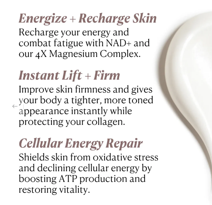 Nakery SkinRecovery Energize + Repair Body Cream w/ NAD and Magnesium PCA 8.4oz