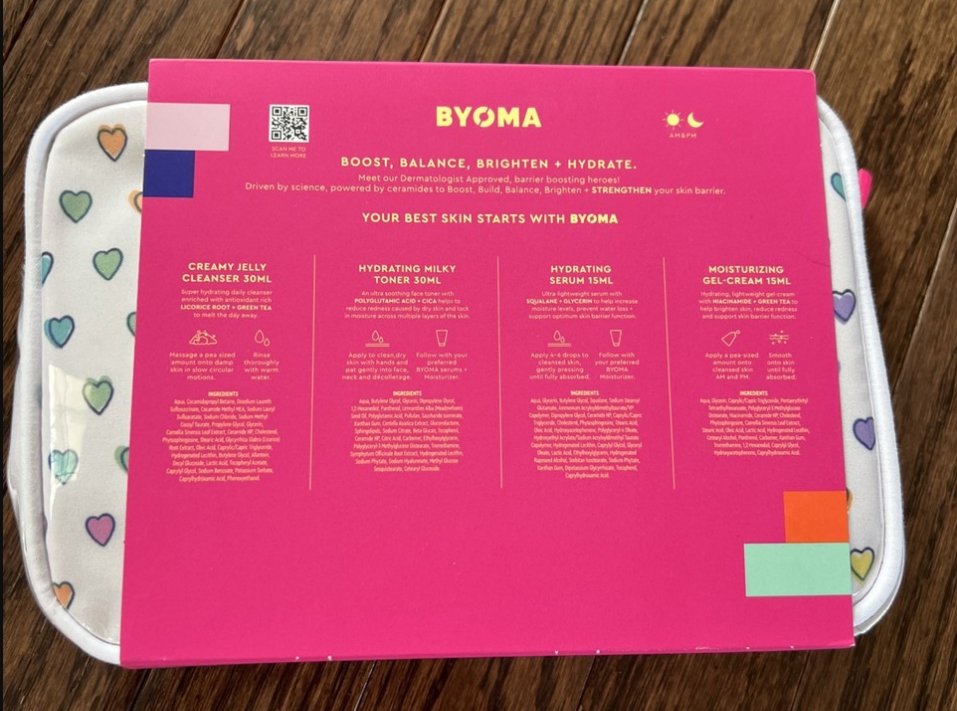 Byoma + Roller Rabbit Skincare Heroes Kits with Heart pouch at Target - Set of 5