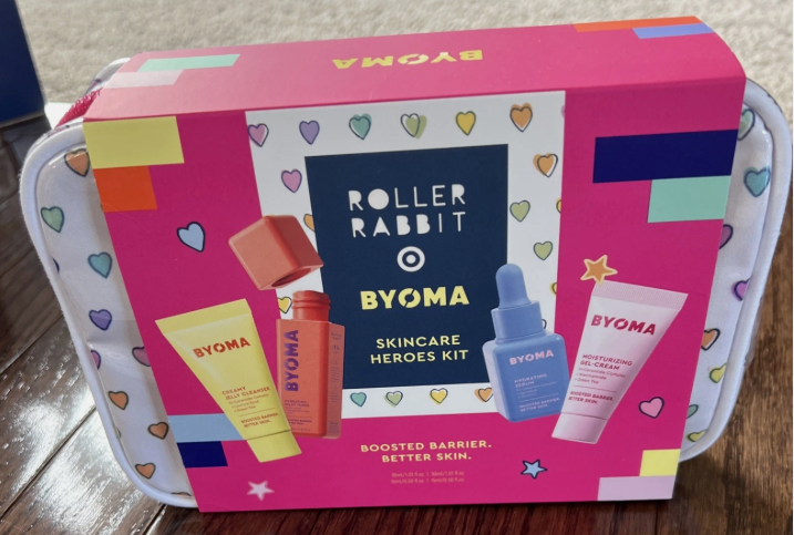 Byoma + Roller Rabbit Skincare Heroes Kits with Heart pouch at Target - Set of 5