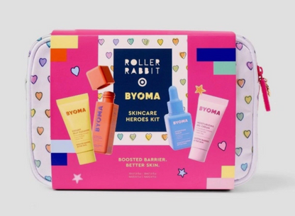 Byoma + Roller Rabbit Skincare Heroes Kits with Heart pouch at Target - Set of 5