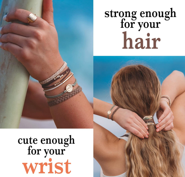 K'Lani Hair Tie Bracelets - Medium - Set of 5 "Climb"