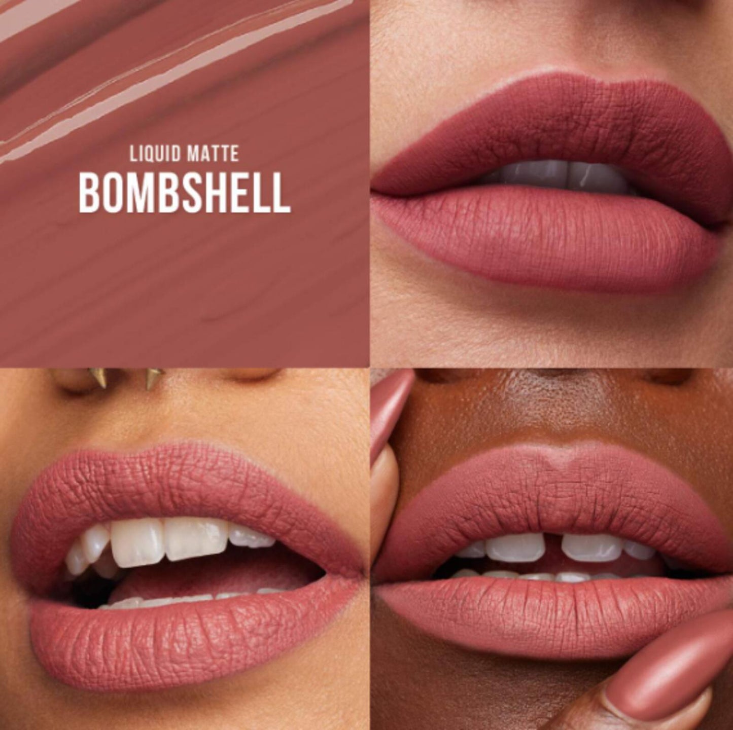 Huda Beauty Bombshell Lip Liner And Liquid Lipstick Set