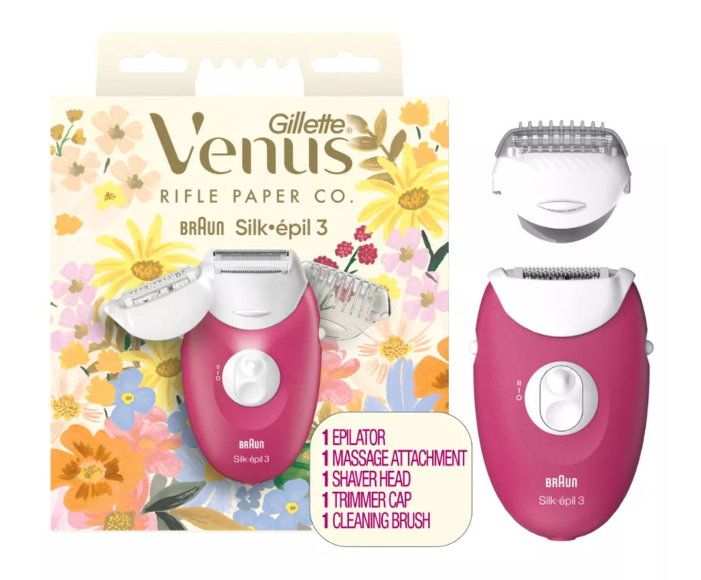 Rifle Paper Co. + Venus Epilator with Shaver & Trimmer Attachments
