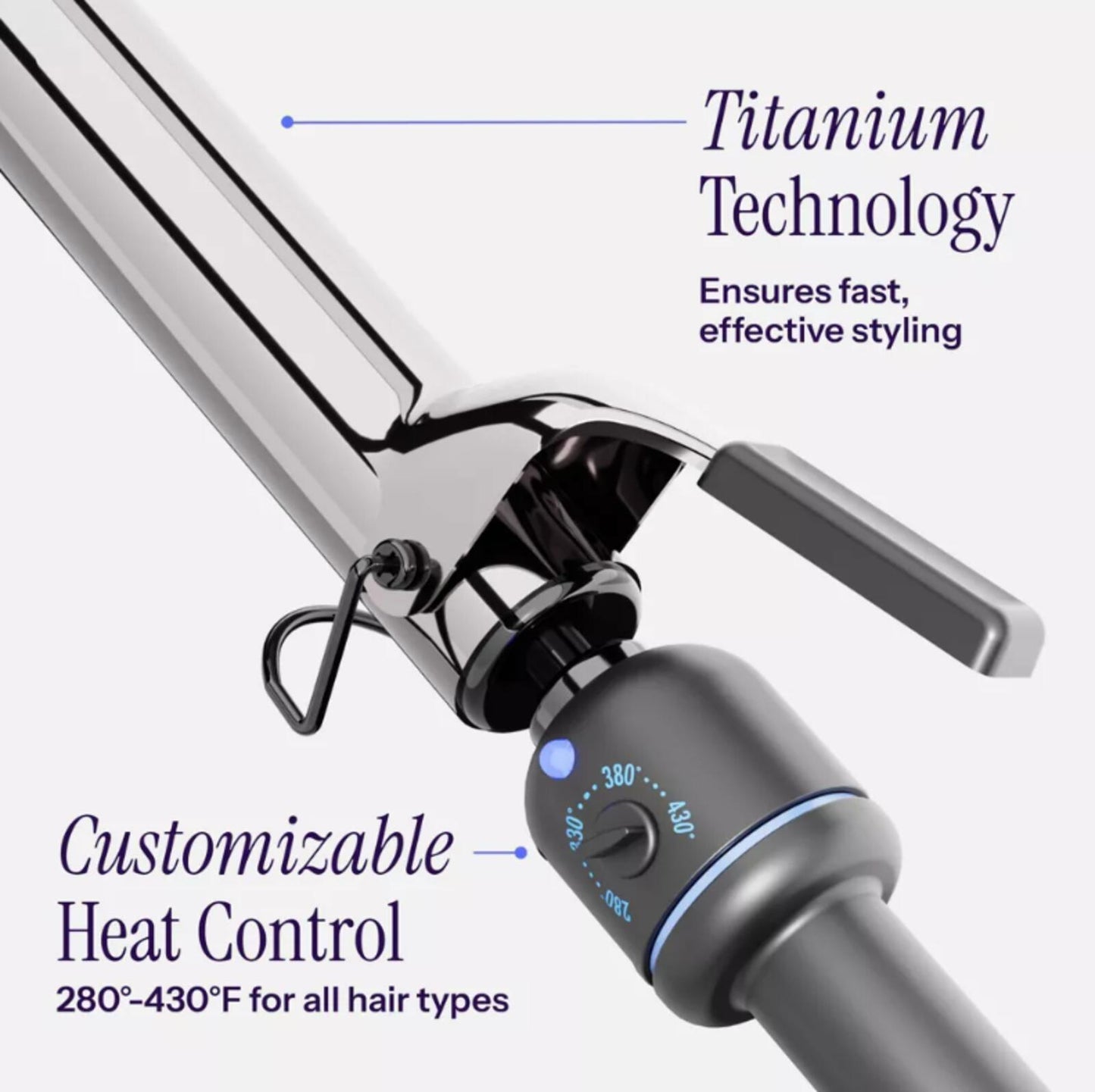 Hot Tools 1 1/4" Titanium Curling Iron: Hair Styling, Curling, Electric, All Hair Types