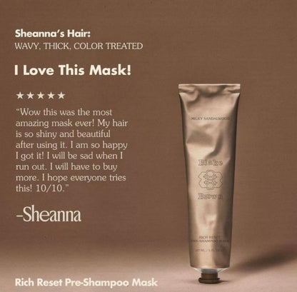 Pack of 4 - Blake Brown Rich Reset Pre-Shampoo Mask - Milky Sandalwood – Creamy Musk Fragrance - 5 fl oz
