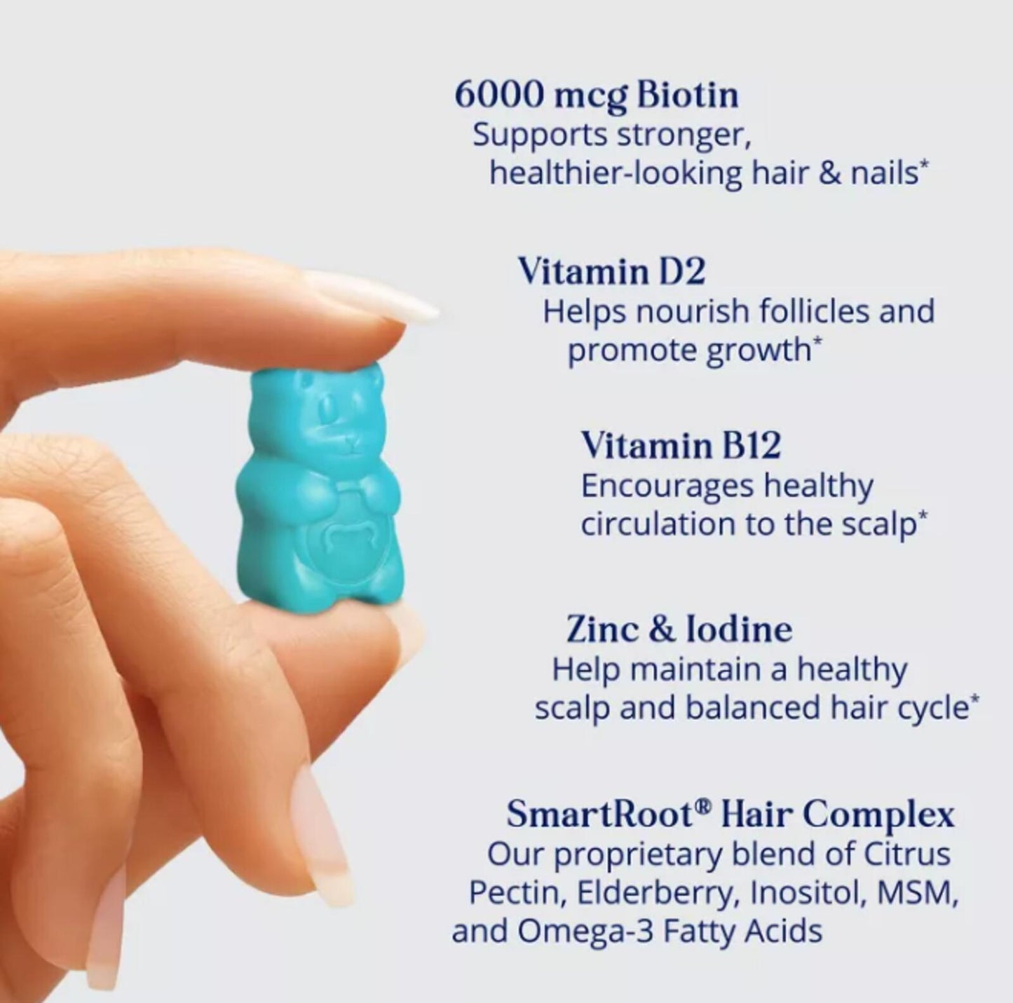 SugarbearPRO Hair 5 Week Supply Vitamins - 62ct: Vegan, Halal, Kosher, Biotin 6000 mcg - 2 MONTHS!
