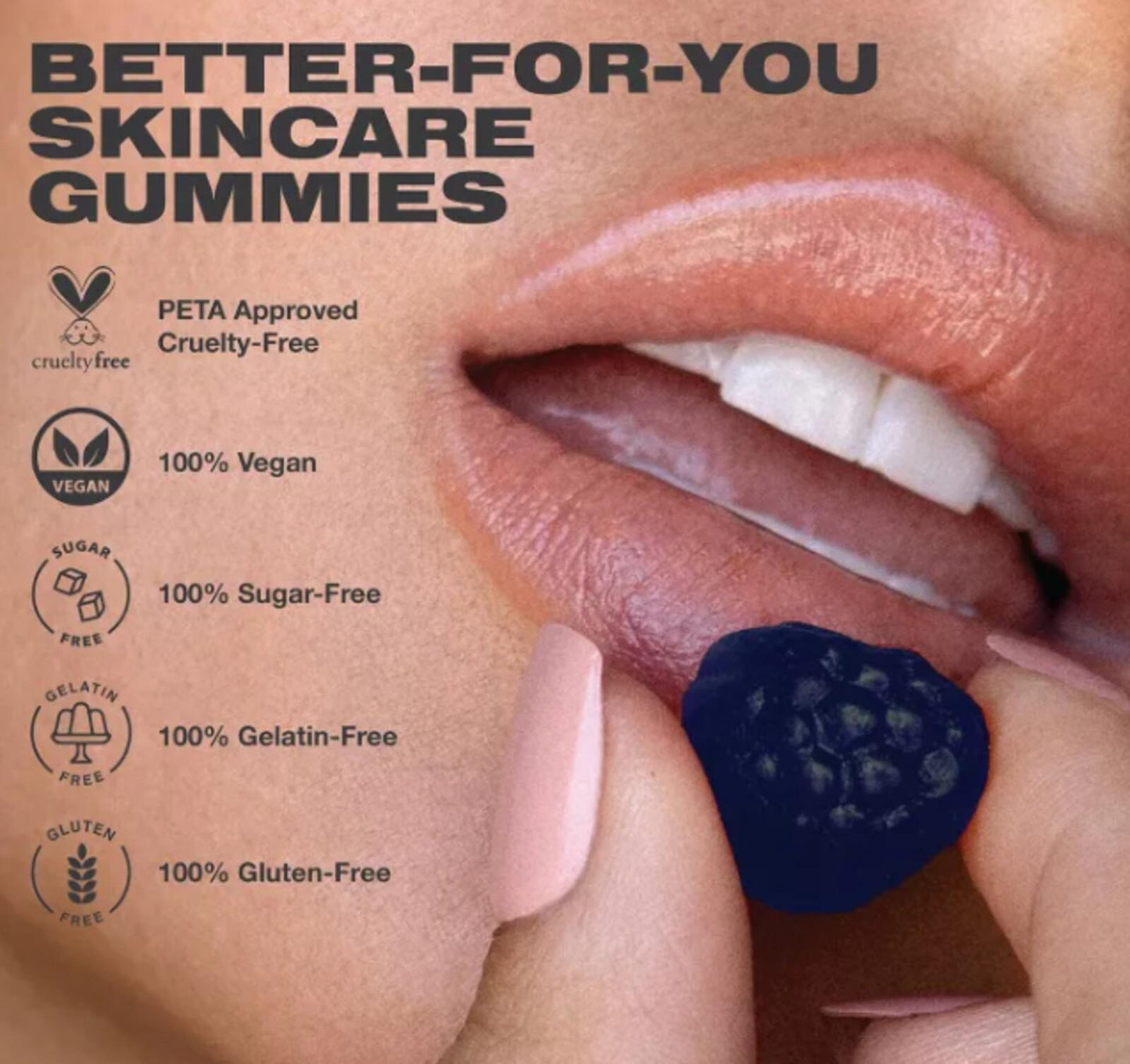 Imarais Beauty De-Puff Anti-Bloat Gummies for Fast Bloating Relief - Vegan and Sugar-Free - 30ct