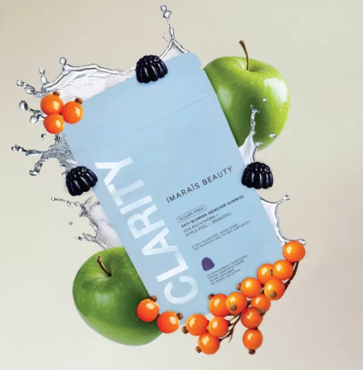 Imarais Beauty Clarity Anti-Blemish Gummies for Clear Complexion - Vegan and Sugar-Free - 30ct
