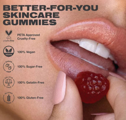 Imarais Beauty Glow Skincare Gummies for Hydration, Collagen Boosting - Vegan and Sugar-Free - 30ct: Certified Gluten-Free, Plant-Based