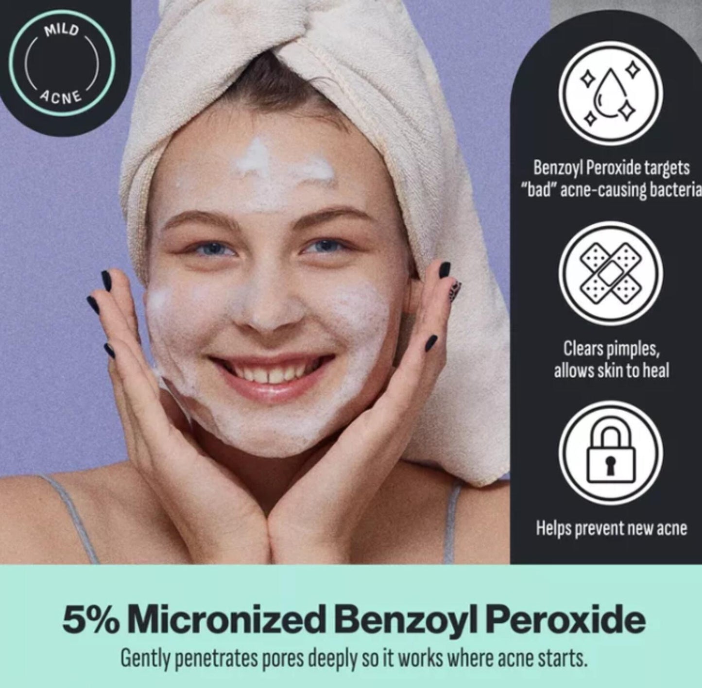 Oxy Sensitive Skin 5% Benzoyl Peroxide Acne Face Wash - 5 fl oz