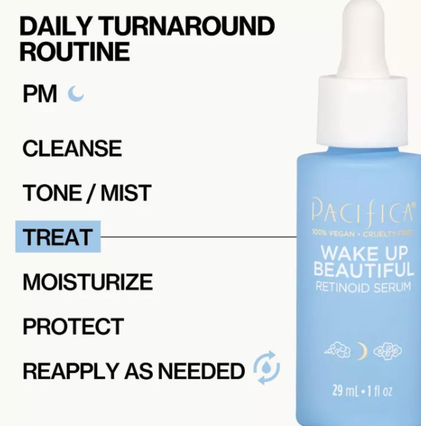 Pacifica Wake Up Beautiful Retinoids Face Serum - 1 fl oz: Paraben-Free, Vegan, With Hyaluronic Acid, For Normal & Mature Skin