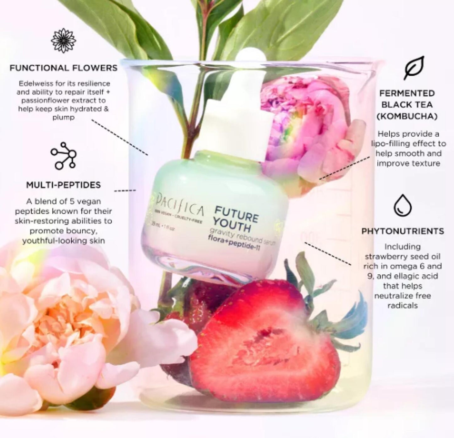 Pacifica Future Youth Face Serum - 1 fl oz: Hydrating, Paraben-Free, Sulfate-Free, Vegan