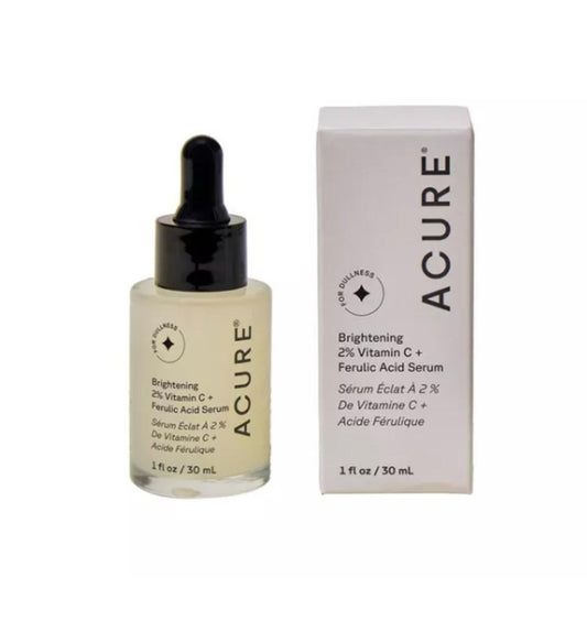 Acure Brightening Vitamin C & Ferulic Acid Oil Free Serum - 1 fl oz New in box