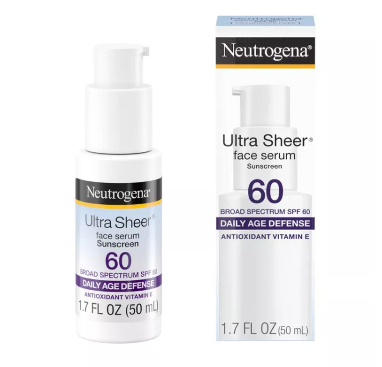 Neutrogena Ultra Sheer Moisturizing Face Sunscreen Serum - SPF 60+ - 1.7 fl oz