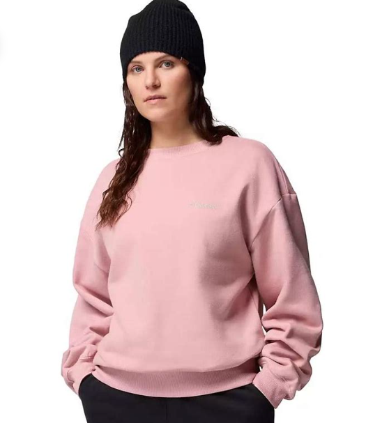 Columbia Women's Aldermore Crewneck Long-Sleeve Sweatshirt - Pink Sand