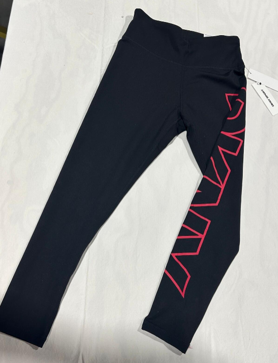 DKNY Sport Women's Exploded-Logo Stretch 7/8 Leggings - Black - S