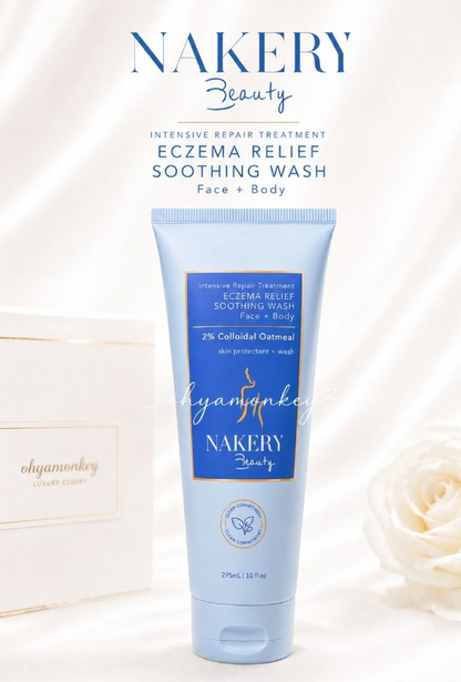 Nakery Intensive Repair Eczema Relief Soothing Wash Face + Body 2% Colloidal Oatmeal - 10oz
