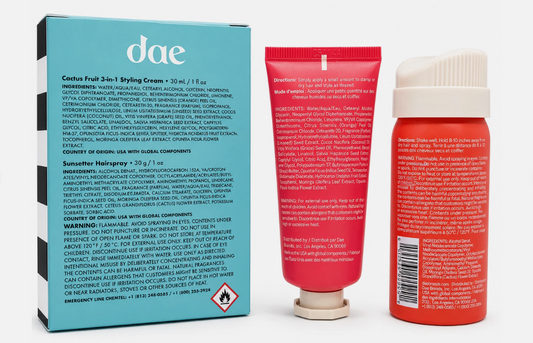 DAE Sunsetter Hairspray and Cactus Fruit 3 in 1 Styling Cream - Sephora Beauty Insider Mini Try Me Set