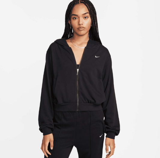 Nike Sportswear Chill Terry Women's Loose Full-Zip French Terry Hoodie - Black/Sail - XS
