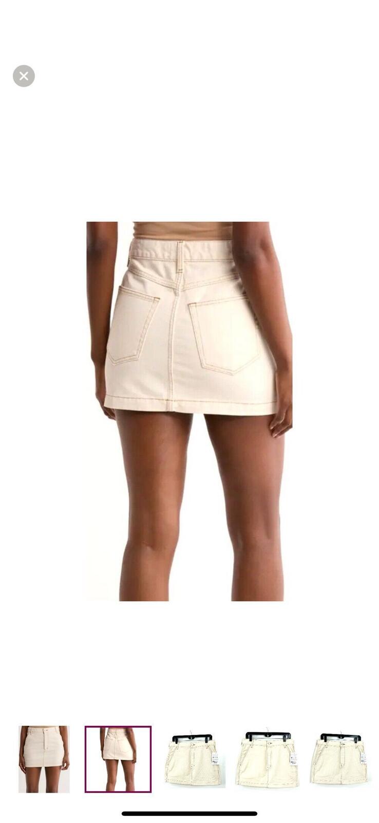 Etica Denim Skirt - Cream - Size 27 - NWT
