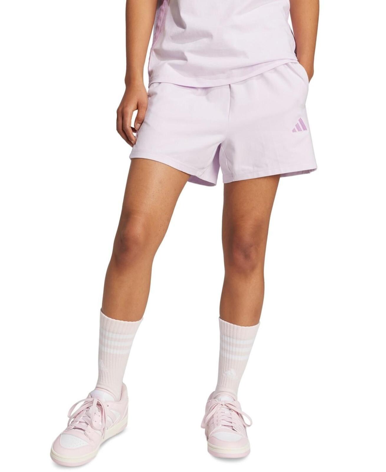 Adidas Women's Essential Drawstring Pull-on Shorts - Ice Lavender - XS