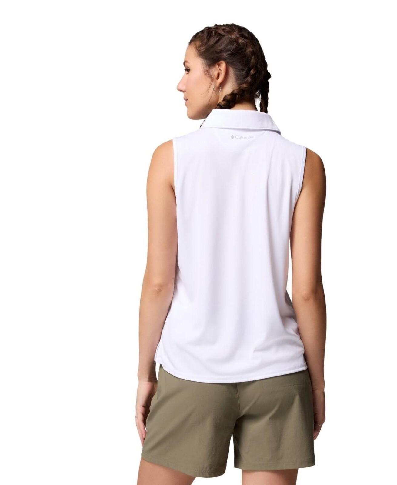 Columbia Women's Cedar Coast Sleeveless Polo Top - White