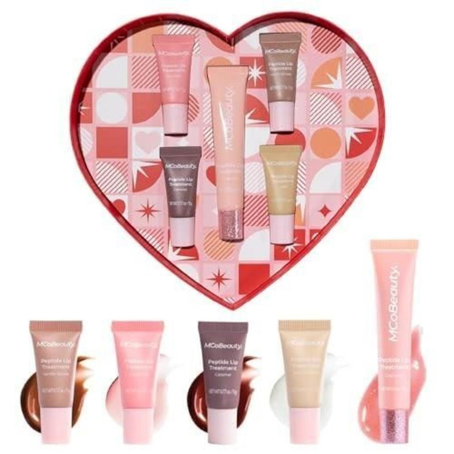 MCoBeauty Sweetheart Peptide Lip Treatment Set - Peptide Lip Gloss Balm & Tint Kit