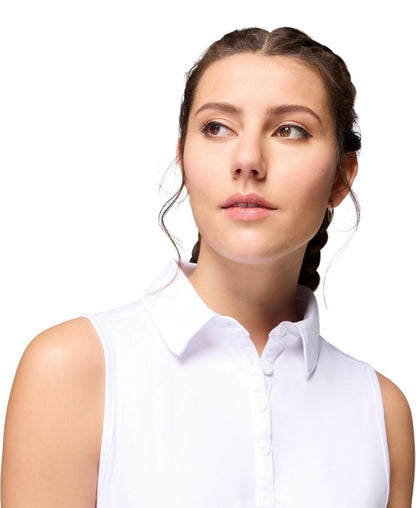 Columbia Women's Cedar Coast Sleeveless Polo Top - White