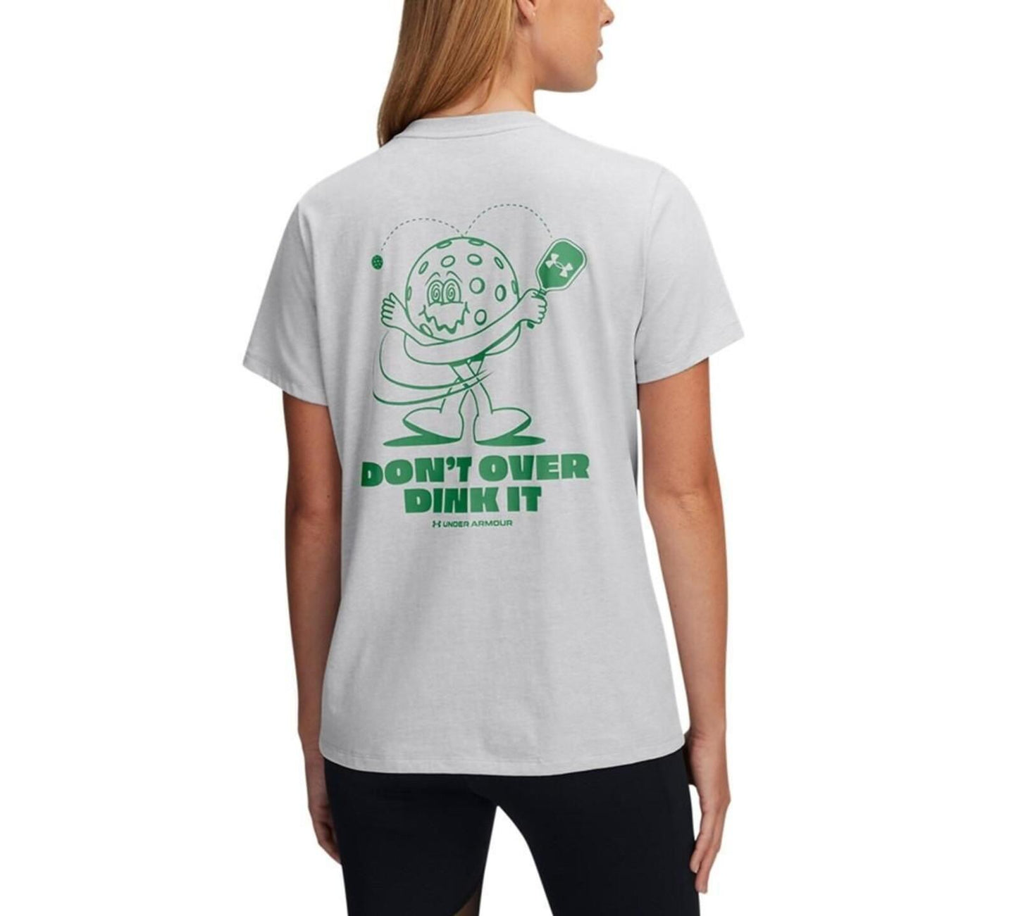 Under Armour Women's Graphic Pickleball Crewneck T-Shirt - Light Grey