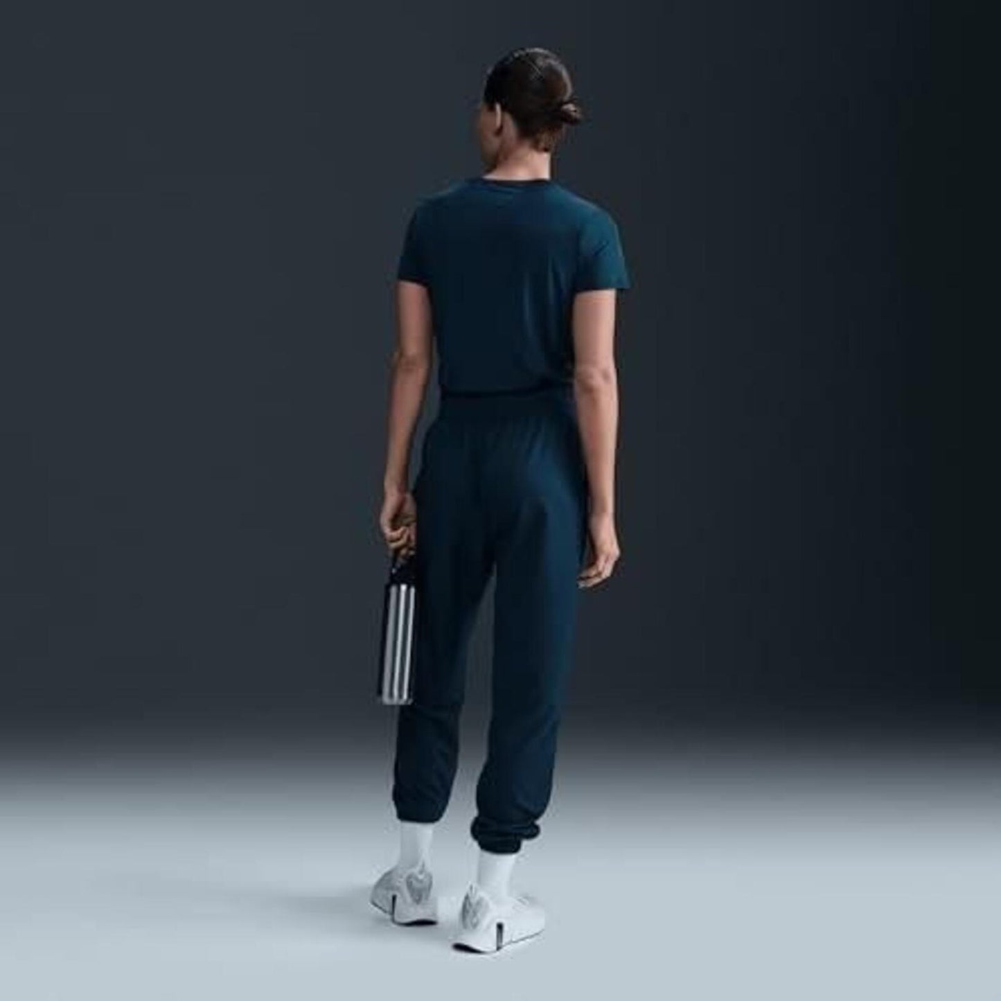 Nike One Women S Dri-FIT High-Waisted 7/8 Joggers Armory Navy/Black Size Small