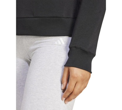 Adidas French Terry Quarter Zip Pullover, Medium, Black