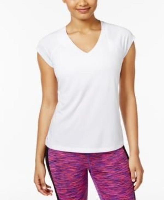 ID Ideology Women's Essentials Rapidry Heathered Performance T-Shirt - Bright White