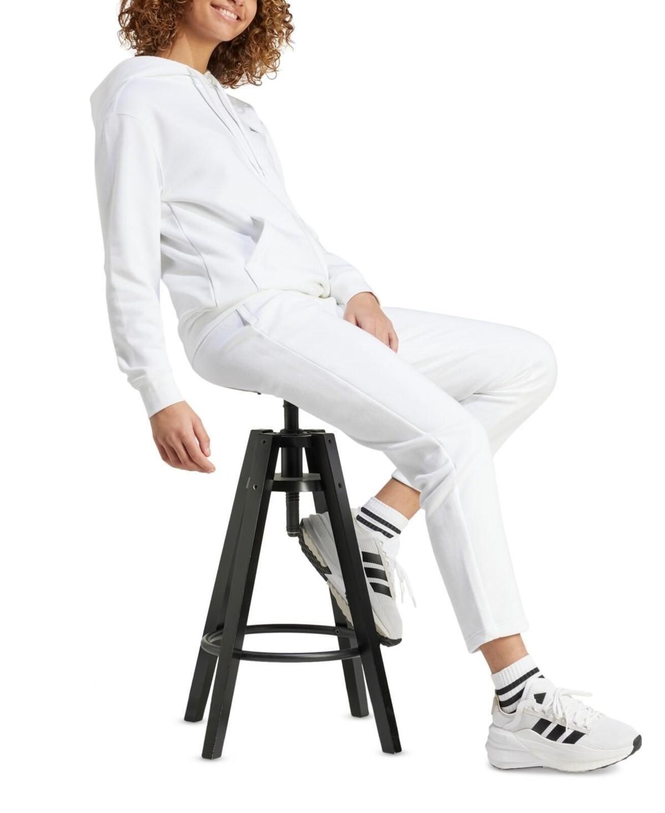 Adidas Women's Logo Feel Cozy Fleece Hoodie - White - XS
