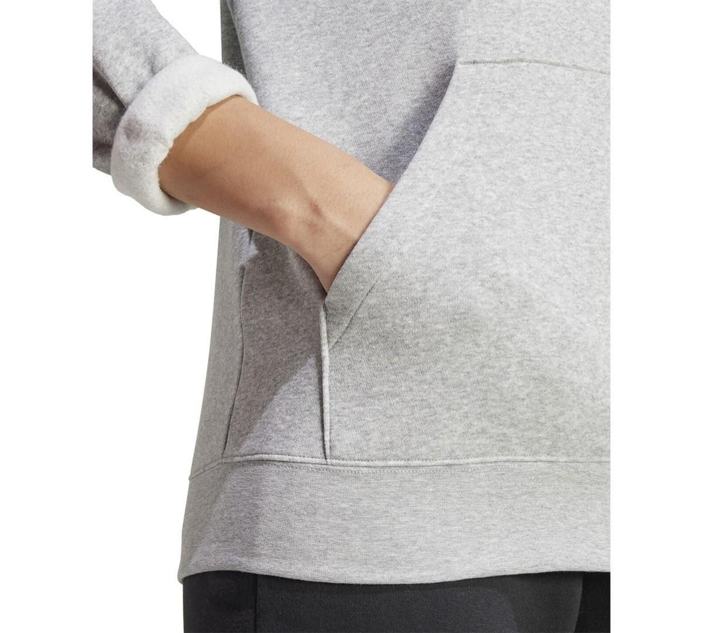 Adidas Essentials Feel Cozy Sportswear Hoodie - Medium - Heather Gray