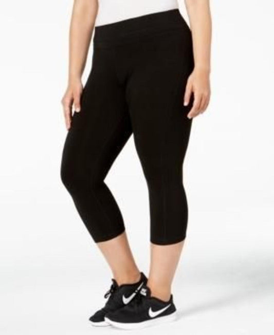 ID Ideology Plus Size Capri Leggings - Black - 3XUS