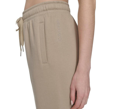 Calvin Klein Performance Women's High-Waist Fleece Pants - White Pepper