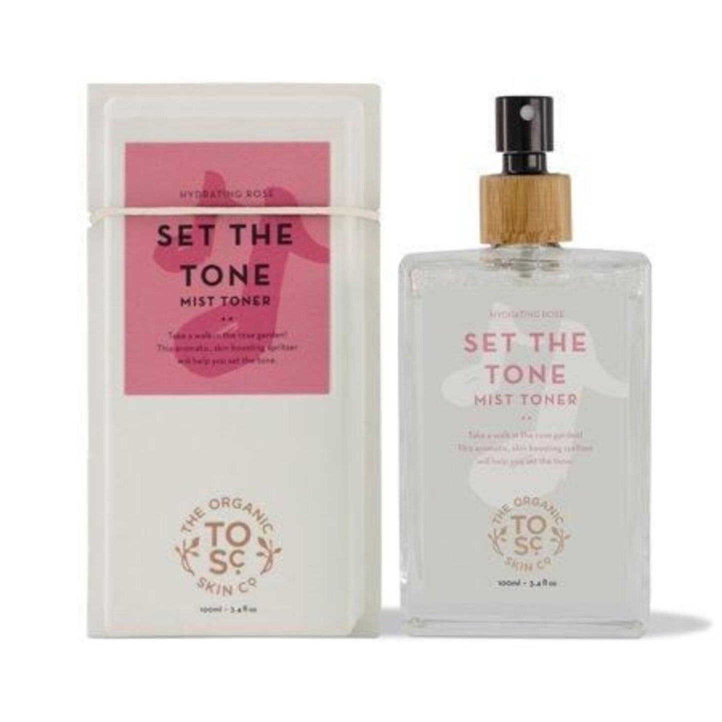 The Organic Skin Co., Set the Tone Mist Toner, for All Skin Types, Hydrating Rose, 3.4 Fl Oz (100 Ml)