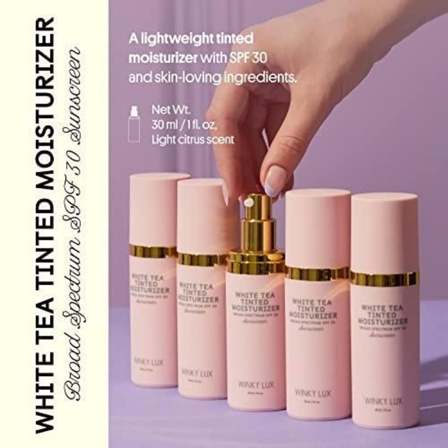 Winky Lux White Tea Tinted Moisturizer SPF 30, 1 Oz. - Medium Deep