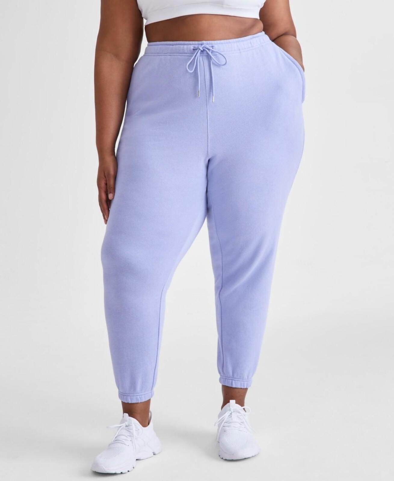 ID Ideology Plus Size Soft-Touch Knit Ankle Joggers - Thistle Down