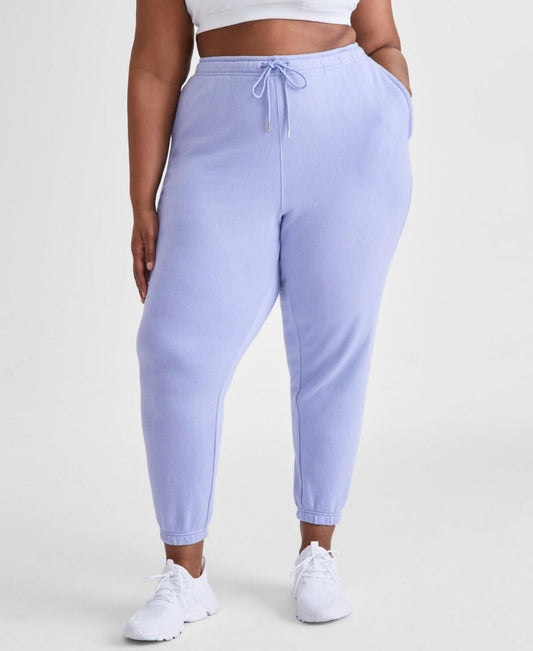 ID Ideology Plus Size Soft-Touch Knit Ankle Joggers - Thistle Down