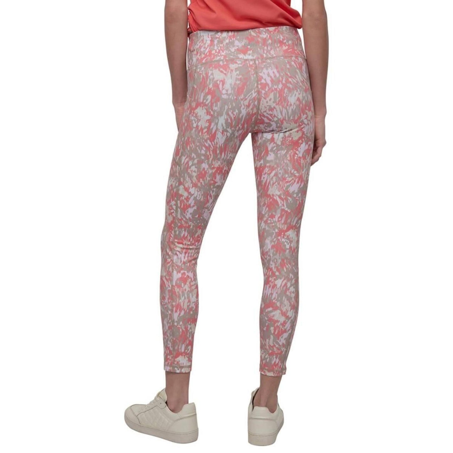DKNY Sport Printed Leggings, Coral/Grey - S
